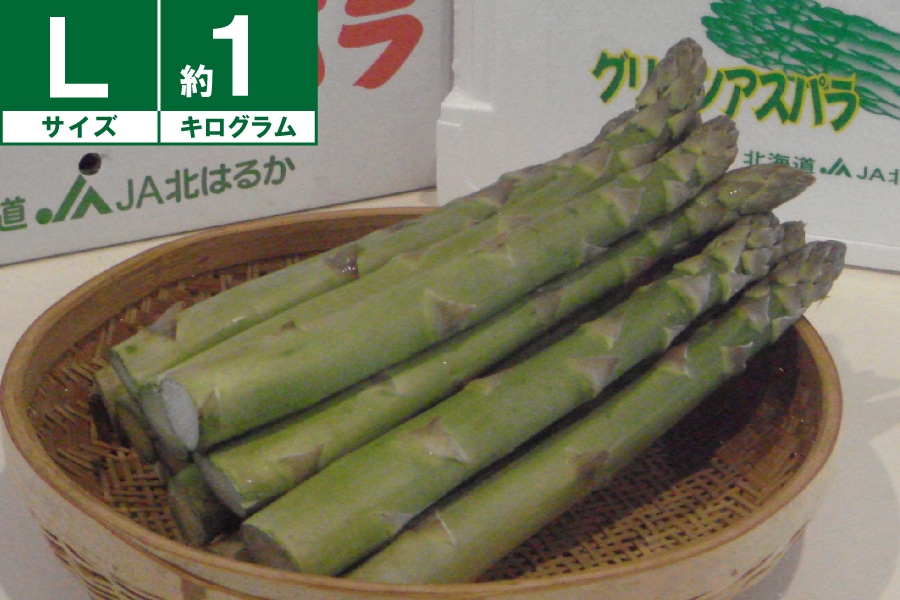 JA北はるか グリーンアスパラガス(露地栽培)Lサイズ約1kg《5月下旬~発送開始》