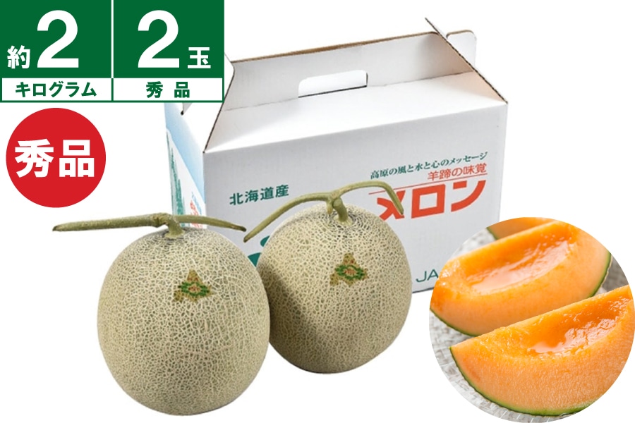 JAようてい ようていメロン秀品約2kg×2玉 《7月下旬~発送開始》