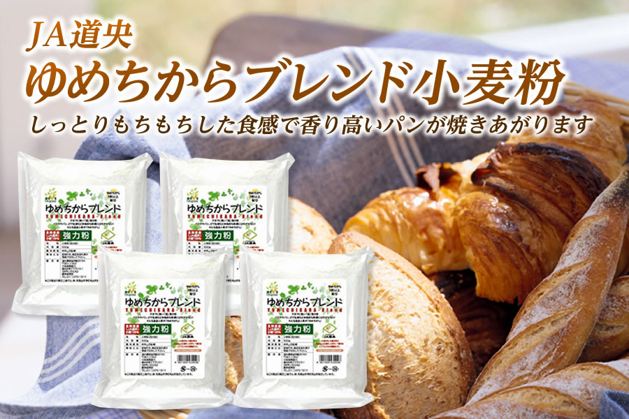 JA道央 ゆめちからブレンド小麦粉500g×4袋