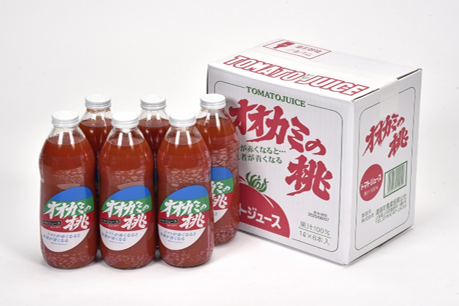 オオカミの桃(有塩トマトジュース) 1L×6本
